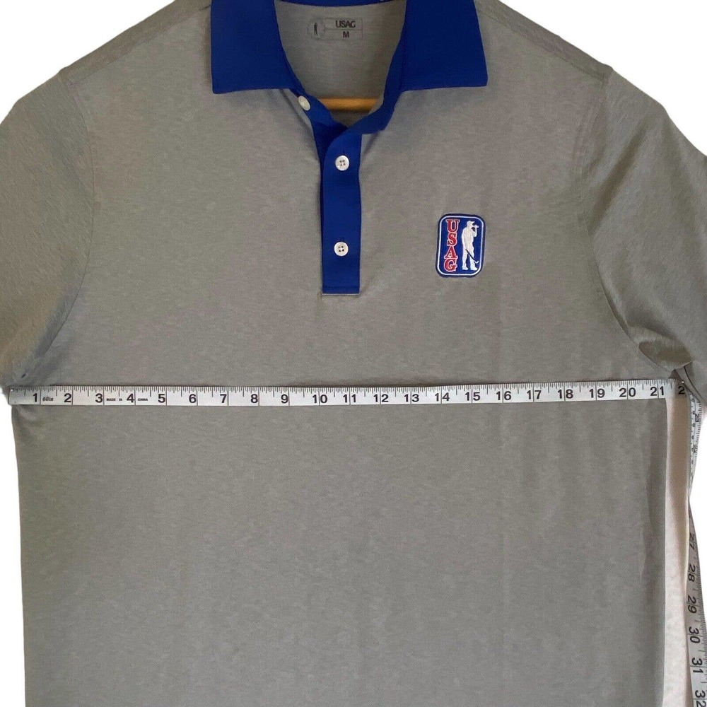 USAG U Suck At Golf Men’s Polo Shirt Gray Golfer Logo Short Sleeve Size Medium - Picture 3 of 7